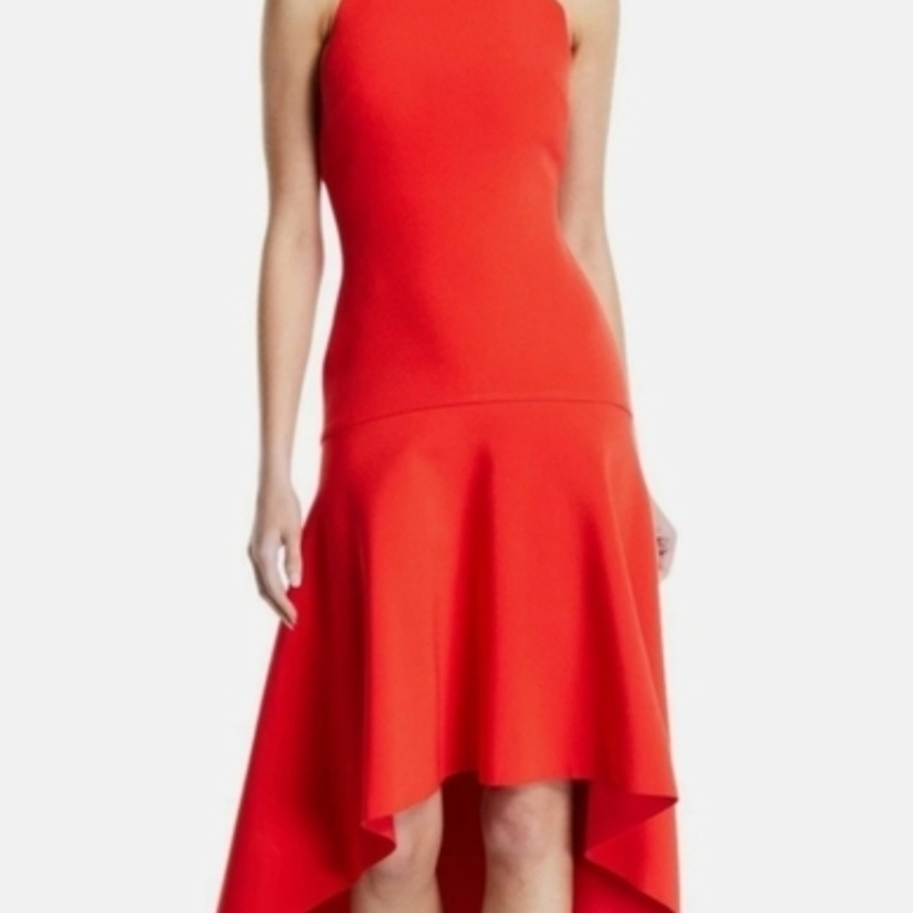 Solace London Vibrant Red High Low Dress